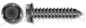 (3000pcs) 12-14X3/4 Self-Tapping Screws/Sheet Metal Screws Hex Indented Washer, No Slot Type AB Steel, Black Zinc