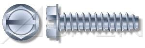 (3000pcs) 12-14X3/4 Self-Tapping Screws/Sheet Metal Screws Hex Indented Washer, Slotted Type B Steel, Zinc Plated No Serrations