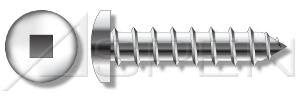 (1000pcs) #14 X 3/4', Self-Tapping Screws, Type A, Pan Head, Square Recess Drive, 304 Stainless Steel (18-8), Ships Free in USA