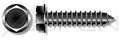 (2000pcs) 12-14X3/4 Stainless Steel Self-Tapping Screws Hex Indented Washer, No Slot Type AB Black Oxide and Oil