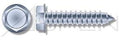 (3000pcs) 12-14X3/4 Self-Tapping Screws/Sheet Metal Screws Hex Indented Washer, No Slot Type AB Steel, Zinc Plated No Serrations