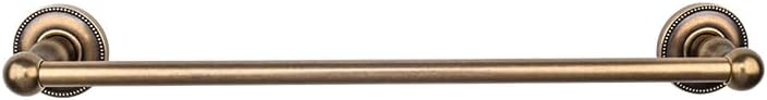 Top Knobs ED10GBZA Bath Edwardian Collection 30 Inch Single Towel Bar with Beaded Backplate, German Bronze Finish