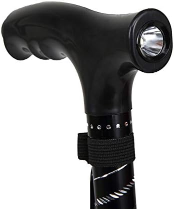 Walking Cane Adjustable Walking Stick Lightweight Aluminum Offset Cane with Ergonomic Handle Ideal Daily Living Aid for Limited Mobility