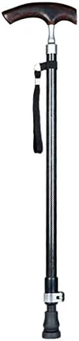 Adjustable Walking Stick Lightweight Aluminum Offset Cane with Ergonomic Handle and Wrist Strap Ideal Daily Living Aid