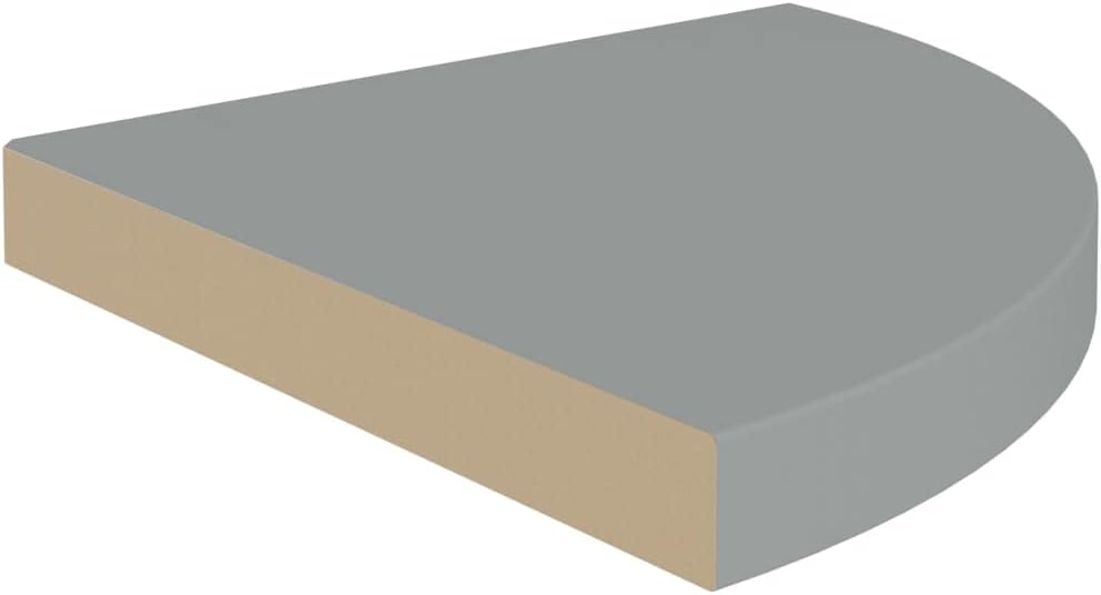 Corner Floating Shelves Wall Mounted,13.8 Inch Easy to Install Wall Corner Shelf,Wall Storage Shelves for Bedroom, Living Room, Bathroom, Kitchen, Office Concrete White (Grey 2 Pcs)