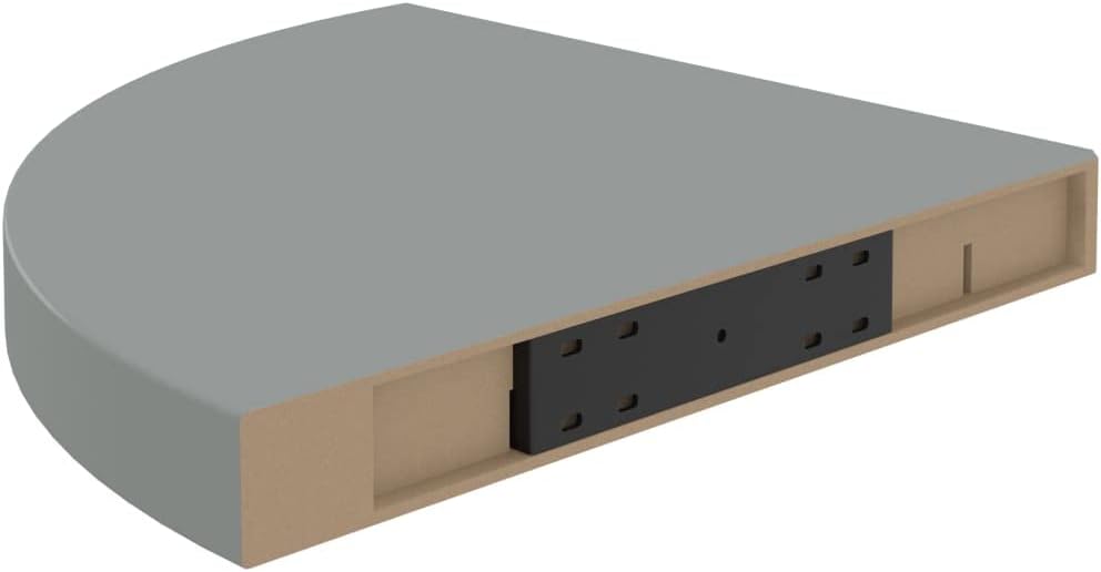 Corner Floating Shelves Wall Mounted,13.8 Inch Easy to Install Wall Corner Shelf,Wall Storage Shelves for Bedroom, Living Room, Bathroom, Kitchen, Office Concrete White (Grey 2 Pcs)