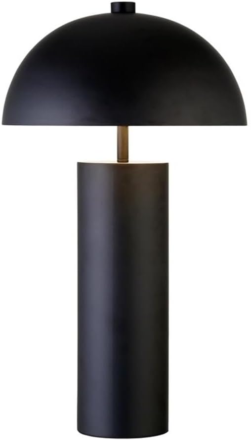 York 27' Tall Table Lamp with Metal Shade in Blackened Bronze/Blackened Bronze
