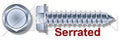(3000pcs) 12-14X3/4 Self-Tapping Screws/Sheet Metal Screws Hex Indented Washer, No Slot Type AB Steel, Zinc Plated Serrated