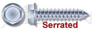 (3000pcs) 12-14X3/4 Self-Tapping Screws/Sheet Metal Screws Hex Indented Washer, No Slot Type AB Steel, Zinc Plated Serrated
