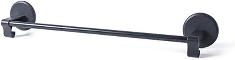 Towel Rack Holder Wall Mounted,Simplicity Self-Adhesive Towel Bar for Bathroom Hotel Kitchen 51.5 cm Black/Black