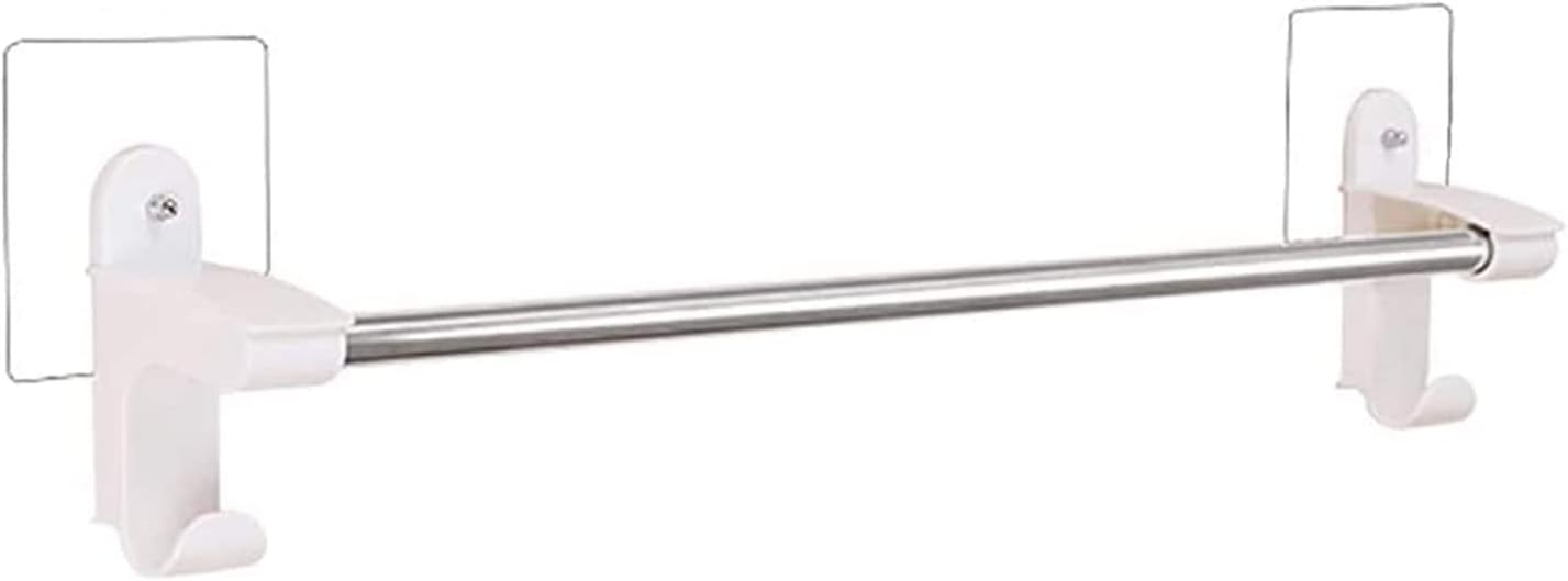 Towel Rack Wall Mounted Towel Bar, Self Adhesive Towel Holder Double Bar Waterproof Stainless Steel Bathroom with Hooks Towel Rail Towel Holder Bathroom Hardware Pendant Star of Light