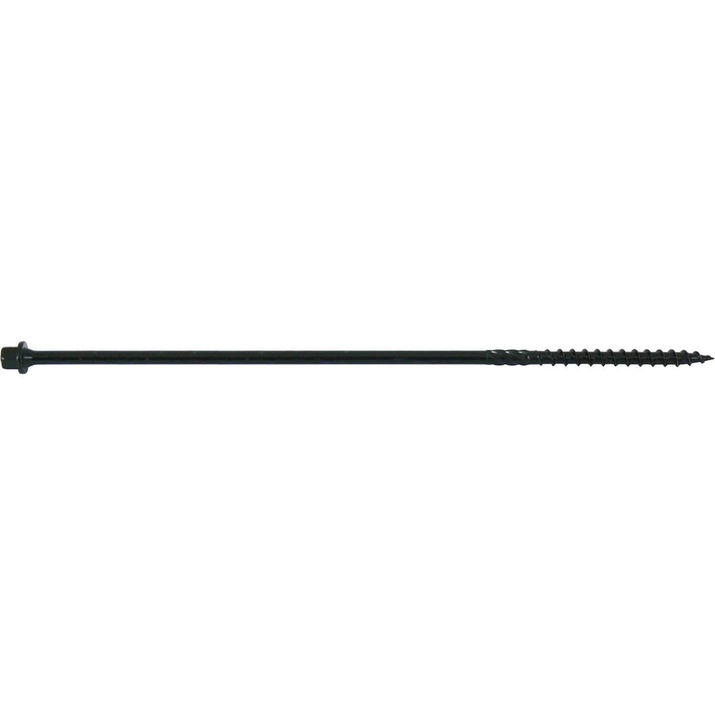 Jake Sales #14 X 10 Heavy Duty Black Timber/Log/Landscaping Wood Screws - Exterior Coated Heavy Duty Screws. 1 x 50 Count Box - 50 Screws