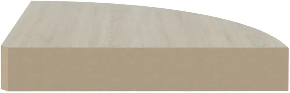 Corner Floating Shelves Wall Mounted,13.8 Inch Easy to Install Wall Corner Shelf,Wall Storage Shelves for Bedroom, Living Room, Bathroom, Kitchen, Office Concrete White (Brown & White 2 Pcs)