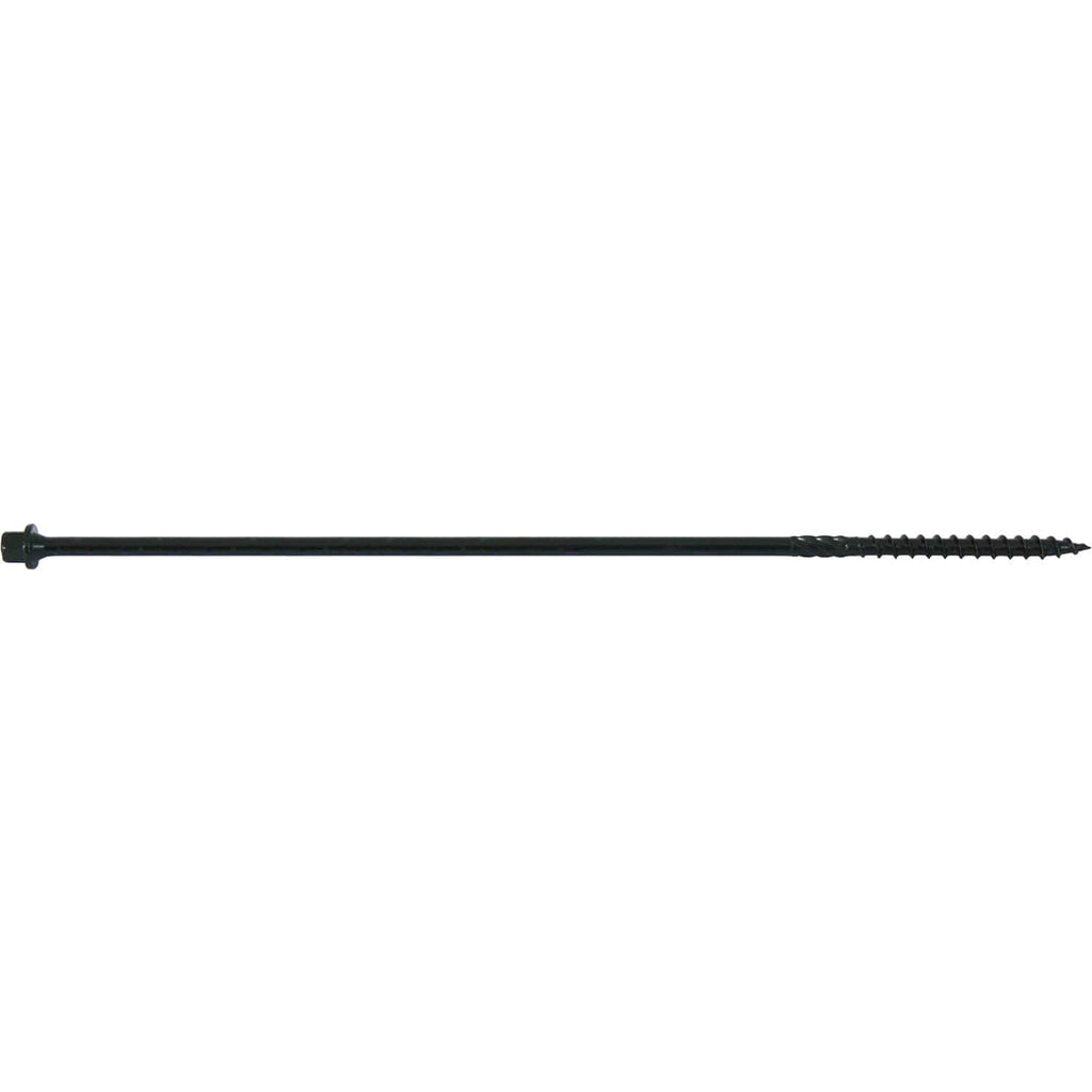 Jake Sales #14 X 14 Heavy Duty Black Timber/Log/Landscaping Wood Screws - Exterior Coated Heavy Duty Screws. 1 x 50 Count Box - 50 Screws