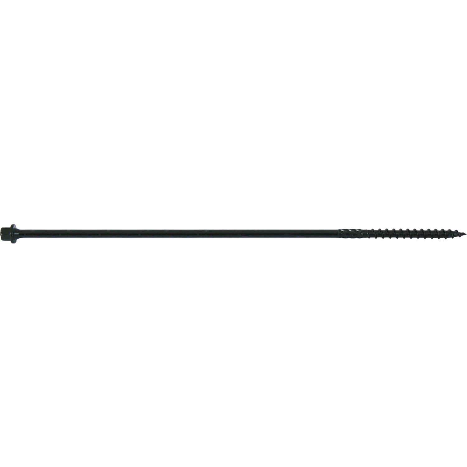 Jake Sales #14 X 14 Heavy Duty Black Timber/Log/Landscaping Wood Screws - Exterior Coated Heavy Duty Screws. 1 x 50 Count Box - 50 Screws