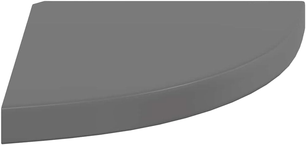 Corner Floating Shelf Set of 4, High Gloss Grey Honeycomb MDF Wood, Triangular Wall Mounted Display Shelves for Living Room Decor, Bedroom, Home Office