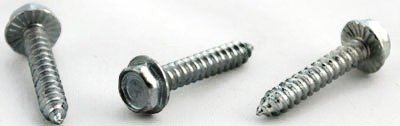 #14 x 3/4' Type AB Self-Tapping Screws/Unslotted/Hex Washer Head/Steel/Zinc/Serrated / 2500 Pc. Carton