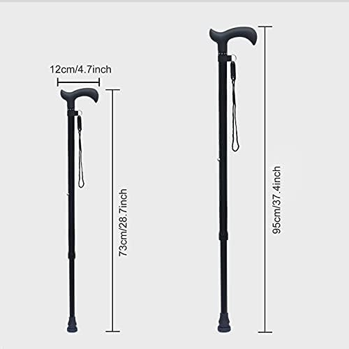 Walking Stick for Men/Women with Heights 4'7' - 6'1', Adjustable Lightweight Aluminum Walking Cane, Ideal Daily Living Aid for Limited Mobility, Red/Brown/Black