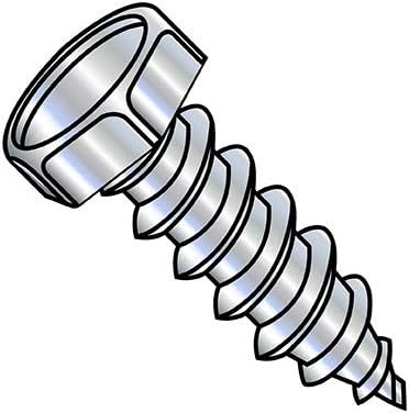 14X3/4 3/8AF Indented Hex Head Unslotted Self Tapping Screw Type A Fully Threaded Zinc (Pack Qty 3,000) BC-1412AH by Shorpioen