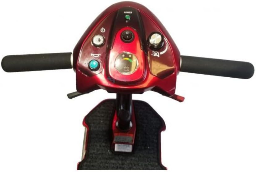 EV Rider Transport Folding Travel Electric Mobility Scooter Sealed Lead Acid Batteries (Without Armrests) Burgundy