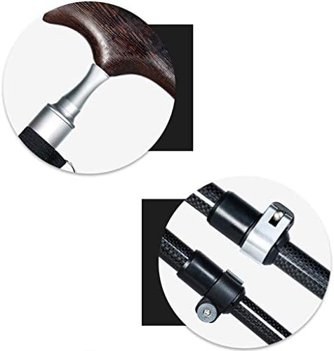 Adjustable Walking Stick Lightweight Aluminum Offset Cane with Ergonomic Handle and Wrist Strap Ideal Daily Living Aid