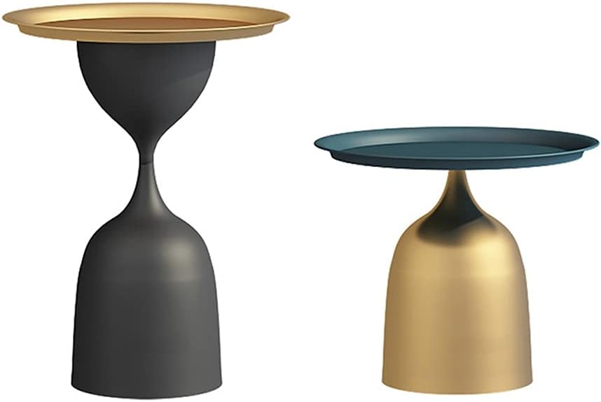 Side Table Couch Side Tables Coffee Table Modern Living Room Bedroom Sofa Tea Side Table Small Side Table Iron Round Bedside Shelf Corner Storage Rack Coffee Tables (Color : Gold)