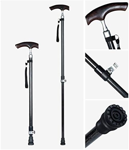 Adjustable Walking Stick Lightweight Aluminum Offset Cane with Ergonomic Handle and Wrist Strap Ideal Daily Living Aid