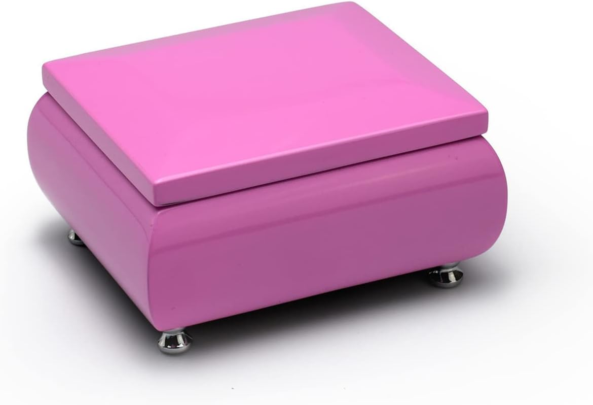 MusicBoxAttic Adorable High Gloss 23 Note Pink Musical Jewelry Box Girls Keepsake - Love Story (Love Story the Movie)