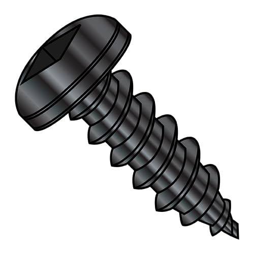 #14 x 3/4' Type A Self-Tapping Screws/Square/Pan Head/Steel/Black Oxide / 3000 Pc. Carton
