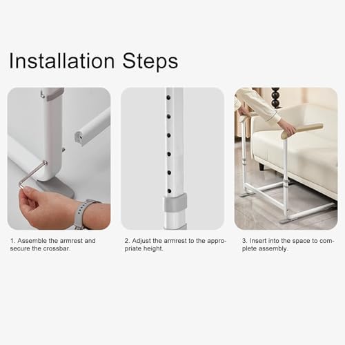 Chair Stand Aid, Adjustable Lift Support with Non-Slip Handles, Mobility Aid for Seniors and Patients, Daily Living Support