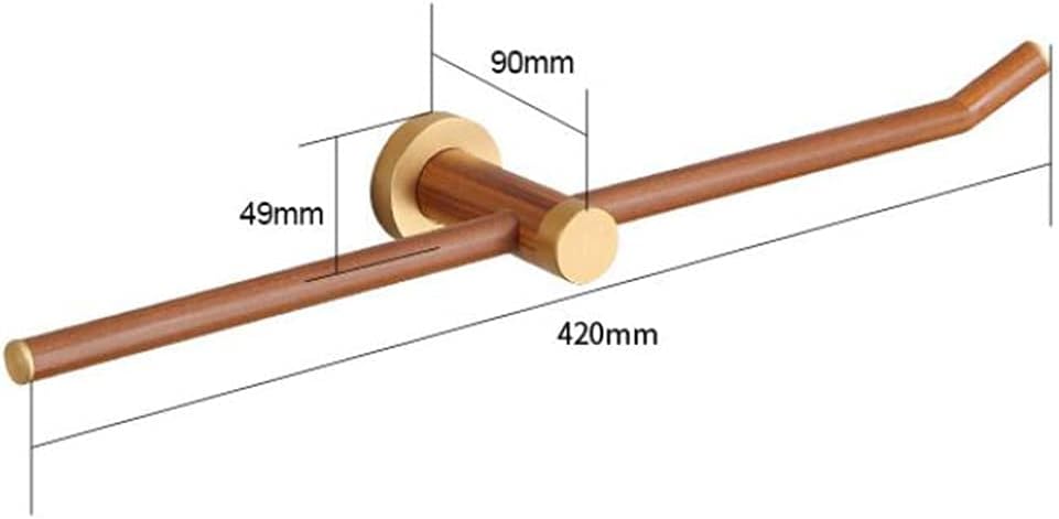 Towel Rail Racks for Bathroom Towel Bar Wall Mounted Towel Rail Holder Self Adhesive for Bath and Kitchen Without Drilling/Natural Wood Color
