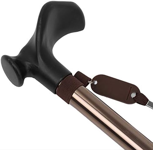 Walking Cane Adjustable Walking Stick Lightweight Aluminum Offset Cane with Ergonomic Handle Ideal Daily Living Aid for Limited Mobility