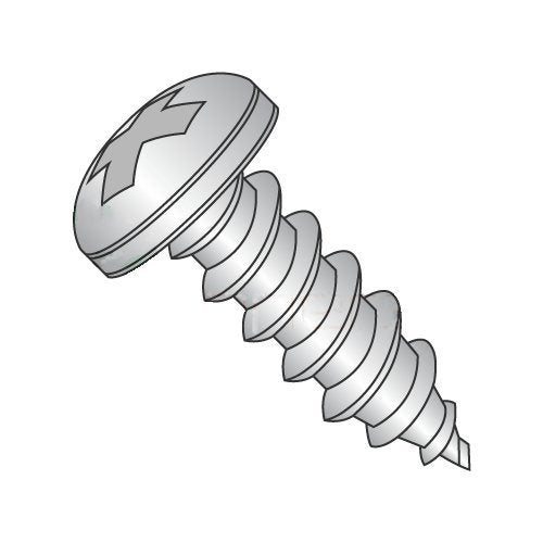 #14 x 3/4' Type AB Self-Tapping Screws/Phillips/Pan Head / 18-8 Stainless Steel (Carton: 1,000 pcs)