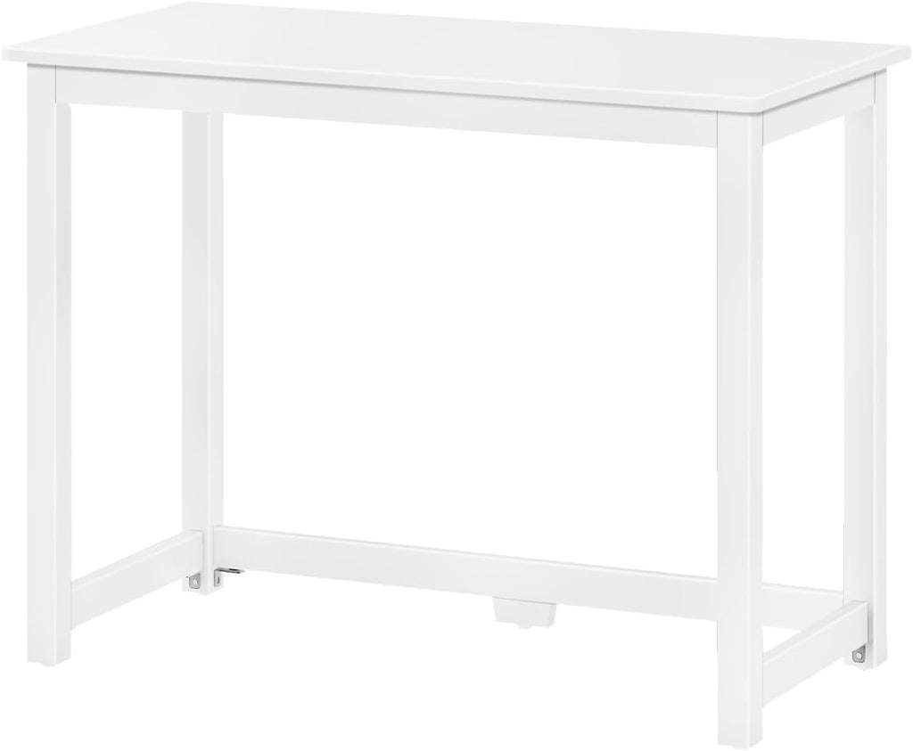 Plank+Beam Writing Desk, Simple Desk for Bedroom, Home Office Study Desk, 39 Inch, White