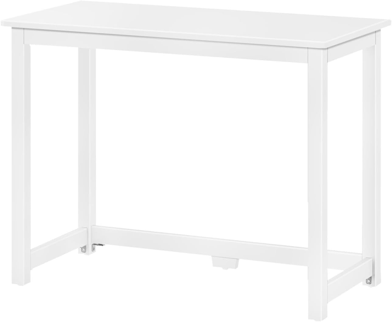 Plank+Beam Writing Desk, Simple Desk for Bedroom, Home Office Study Desk, 39 Inch, White