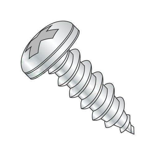 #14 x 3/4' Type AB Self-Tapping Screws/Phillips/Pan Head/Steel/Zinc (Carton: 3,000 pcs)