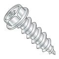 #14 x 3/4' Type A Self-Tapping Screws/Phillips/Hex Washer Head/Steel/Zinc (Carton: 3,000 pcs)