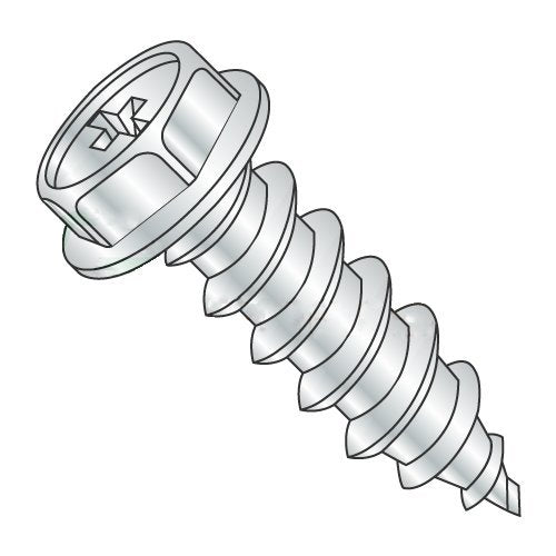 #14 x 3/4' Type A Self-Tapping Screws/Phillips/Hex Washer Head/Steel/Zinc (Carton: 3,000 pcs)