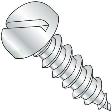 #14-10 x 3/4' Self Tapping Screws - Sheet Metal Screws, Type A, Steel, Zinc Plating, Pan Head, Slotted Drive (Quantity: 2700 pcs)