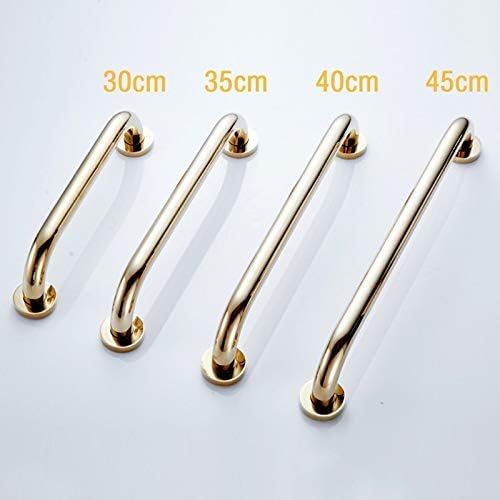 Bathroom Grab Rails Hand Rail Disability Aids Bathroom Tub Toilet Handrail Brass Gold Finish Grab Bar Shower Safety Support Handle (40cm)