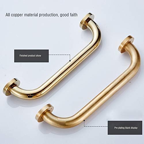 Bathroom Grab Rails Hand Rail Disability Aids Bathroom Tub Toilet Handrail Brass Gold Finish Grab Bar Shower Safety Support Handle (40cm)