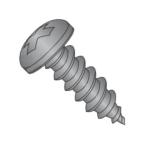 #14 x 3/4' Type A Self-Tapping Screws/Phillips/Pan Head/Steel/Black Oxide (Carton: 3,000 pcs)
