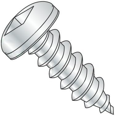 #12-14 x 3/4' Self Tapping Screws - Sheet Metal Screws, Type AB, Steel, Zinc Plating, Pan Head, Square Drive (Quantity: 2750 pcs)