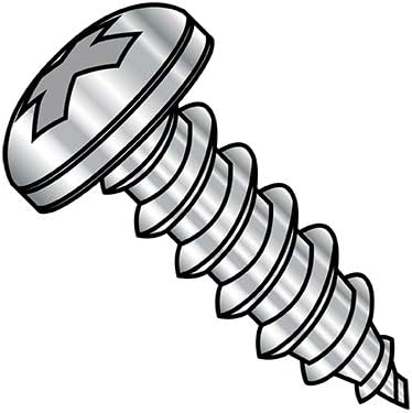 12-14X3/4 Phillips Pan Self Tapping Screw Type AB Fully Threaded 18-8 Stainless Steel (Pack Qty 2,000) BC-1212ABPP188 by Shorpioen