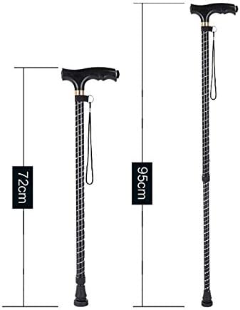 Walking Cane Adjustable Walking Stick Lightweight Aluminum Offset Cane with Ergonomic Handle Ideal Daily Living Aid for Limited Mobility