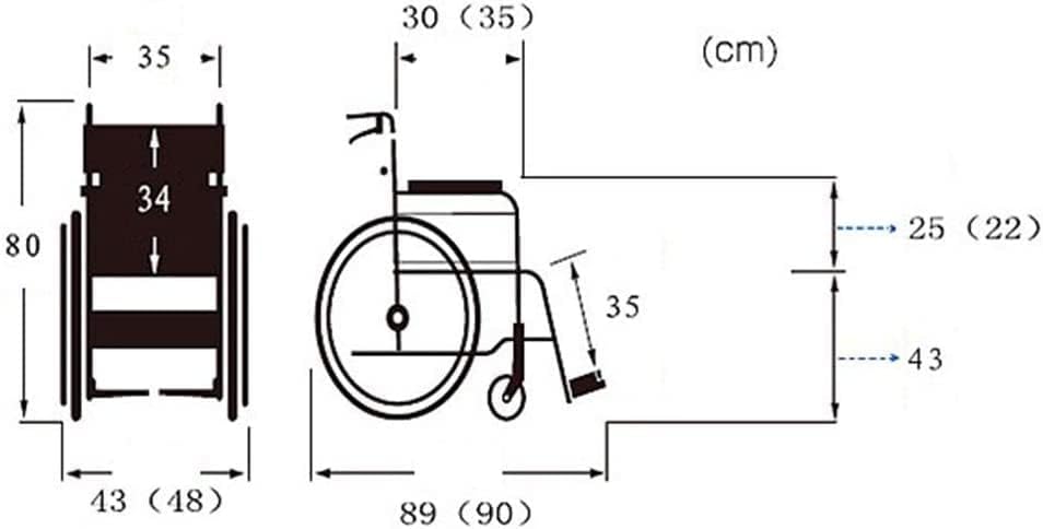 Wheelchair,Lightweight Wheelchair Driving Adult Supplies, Aluminum Alloy Folding Portable Travel Aircraft Elderly Disabled Scooter,Portable