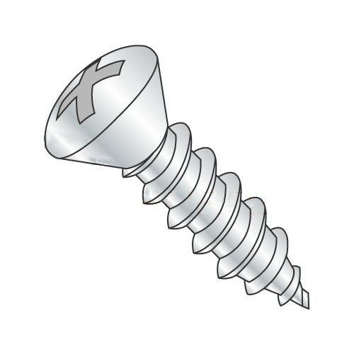 #14 x 3/4' Type A Self-Tapping Screws/Phillips/Oval Head/Steel/Zinc (Carton: 4,000 pcs)