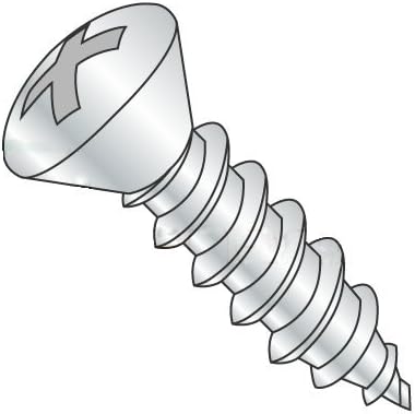 #12-14 x 3/4' Self Tapping Screws - Sheet Metal Screws, Type AB, Steel, Zinc Plating, Oval Head, Phillips Drive (Quantity: 3500 pcs)