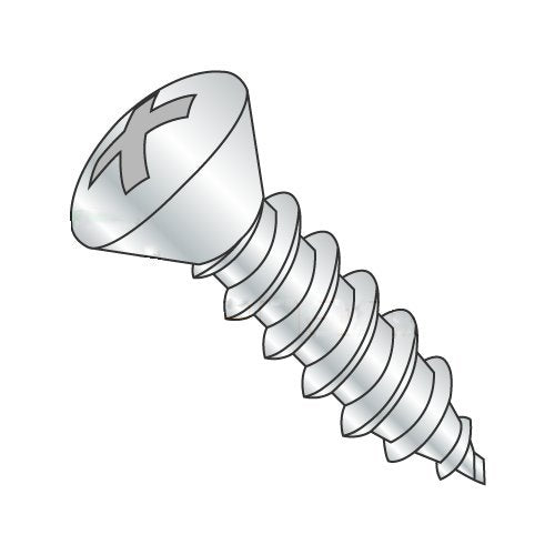 #14 x 3/4' Type AB Self-Tapping Screws/Phillips/Oval Head/Steel/Zinc (Carton: 4,000 pcs)