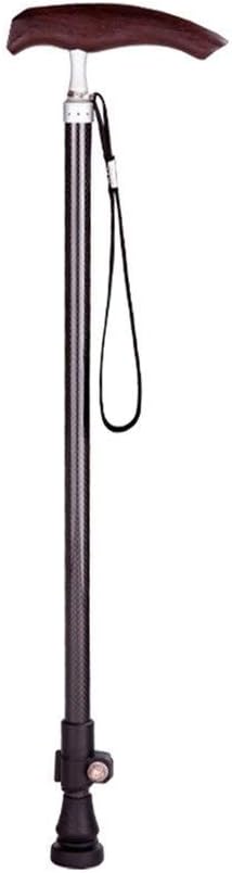 Walking Canes,Crutches Non-Slip Retractable Walking Stick Carbon Fiber Solid Wood Crutch for Seniors Disabled Mobility Daily Living Aids